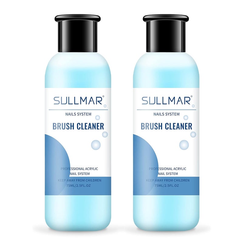 SULLMAR Nail Brush Cleaner 5fl.oz 150ml Nail Brush Cleaner And Conditioner Quickly Clean Nails Art Brush Acrylic NailBrush DIY Salon At Home - Image 1